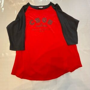 Official CBGB Raglan Shirt - Red and Black